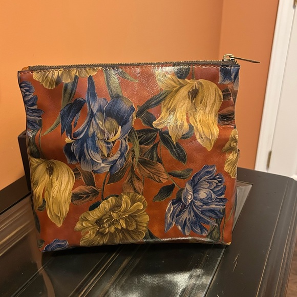 Brand New Patricia Nash fold over leather wristlet (still in & attached to box)